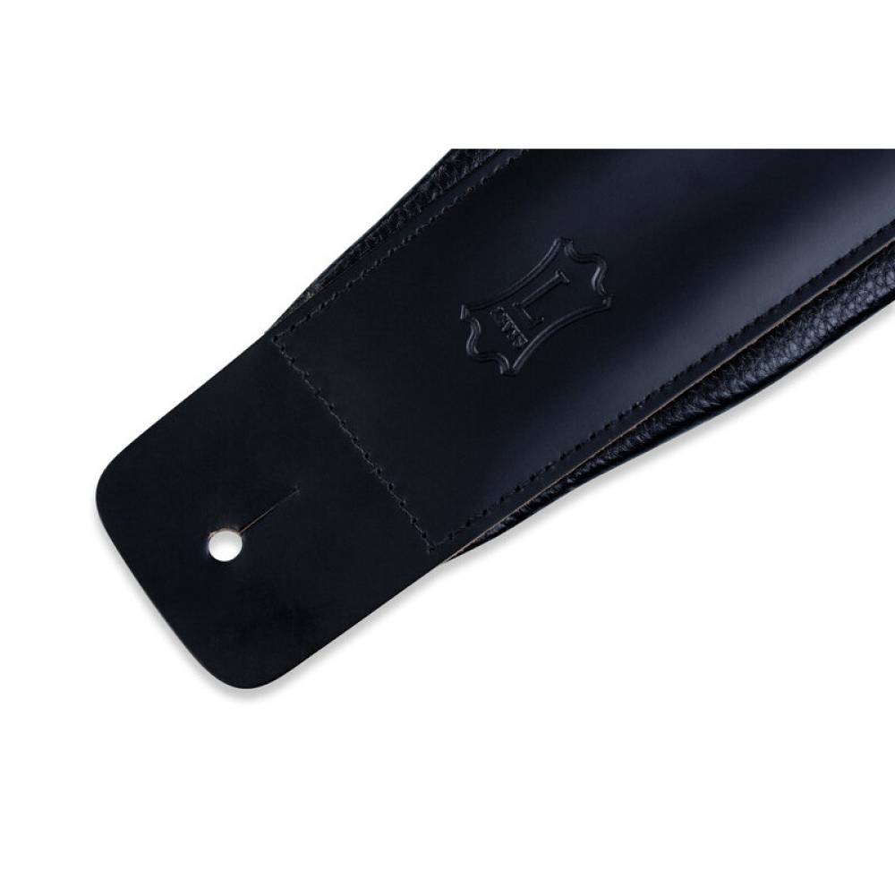 Ремінь для гітари LEVY'S DM1PD-BLK Larsen Leather Deluxe Series (Black)