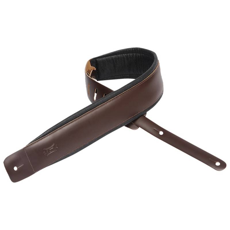 Ремень для гитары LEVY'S DM1PD-DBR Larsen Leather Deluxe Series (Dark Brown)