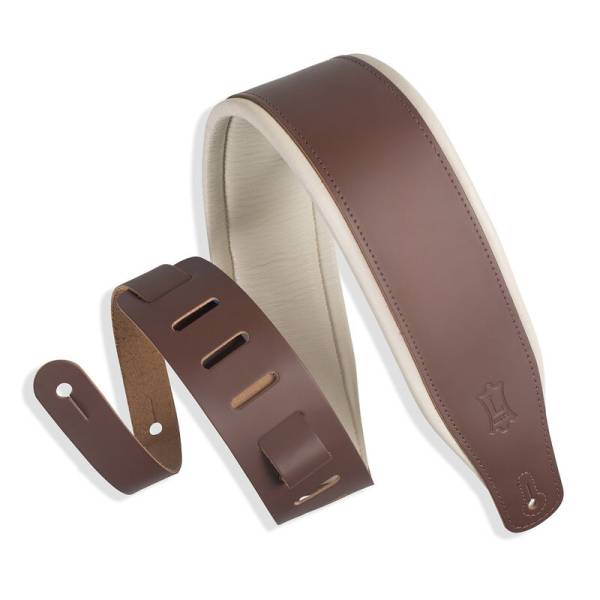 Ремінь для гітари LEVY'S M26PD-BRN_CRM Amped Leather Series (Brown)