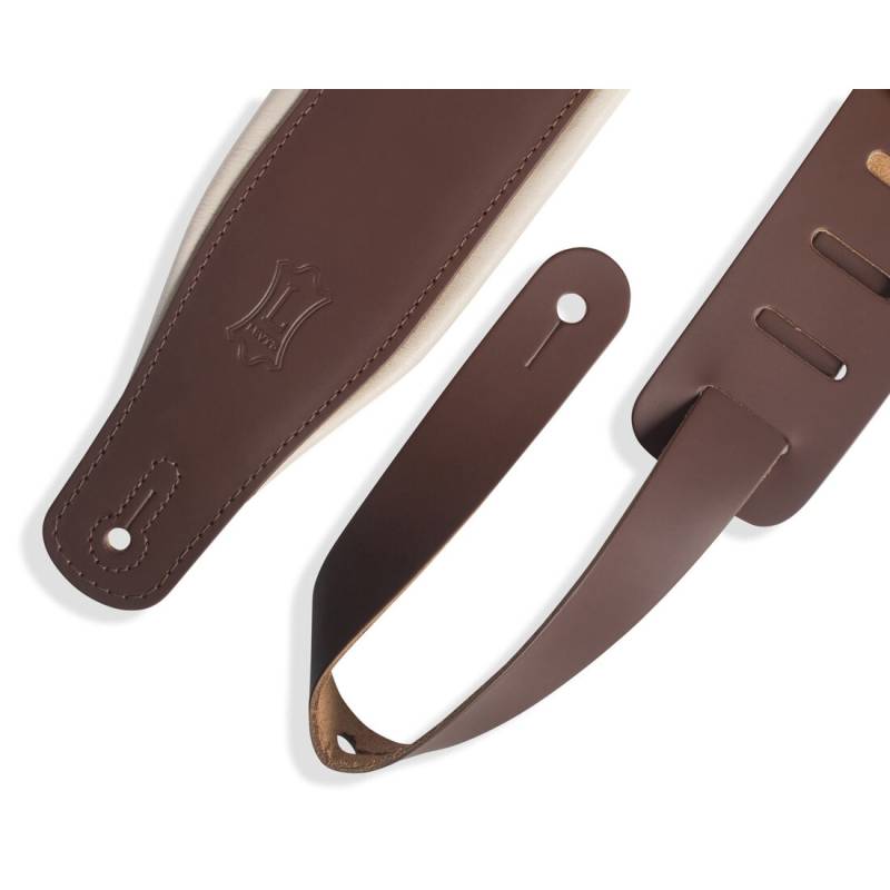 Ремень для гитары LEVY'S M26PD-BRN_CRM Amped Leather Series (Brown)