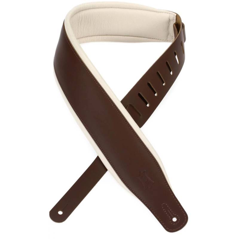 Ремень для гитары LEVY'S M26PD-BRN_CRM Amped Leather Series (Brown)