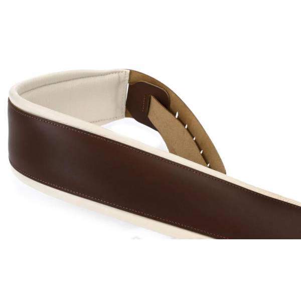 Ремень для гитары LEVY'S M26PD-BRN_CRM Amped Leather Series (Brown)