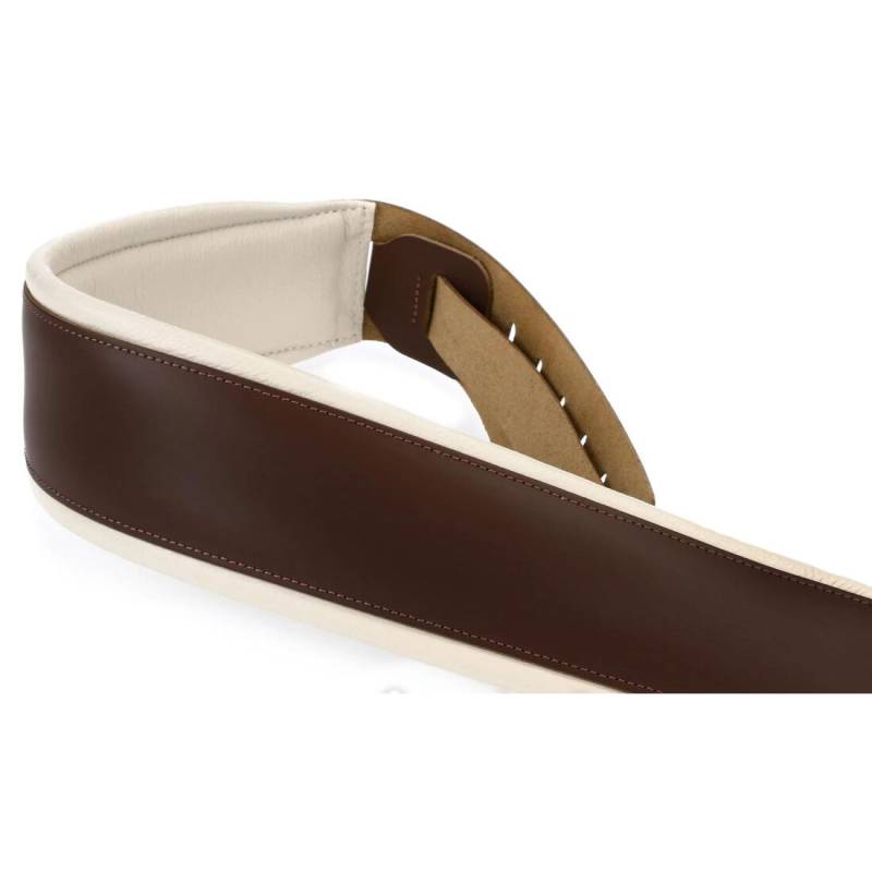 Ремень для гитары LEVY'S M26PD-BRN_CRM Amped Leather Series (Brown)