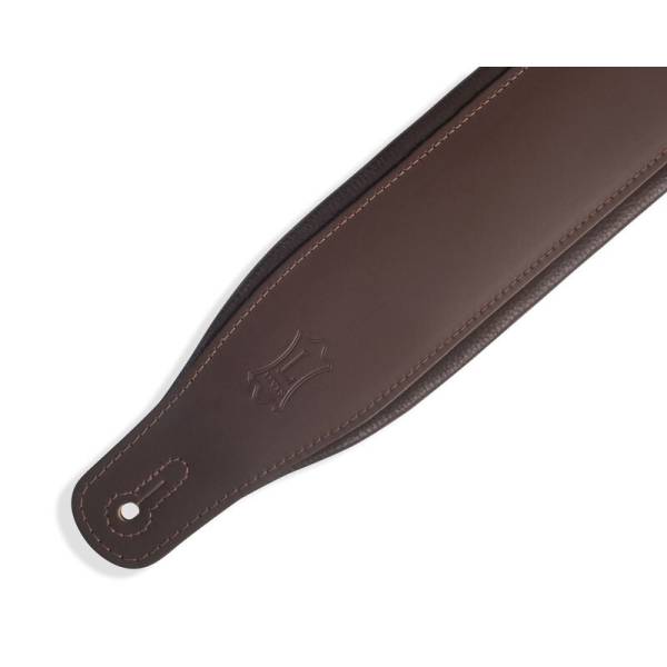 Ремінь для гітари LEVY'S M26PD-DBR_DBR Amped Leather Series (Dark Brown)