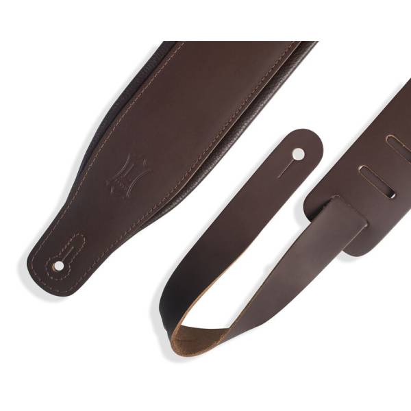 Ремінь для гітари LEVY'S M26PD-DBR_DBR Amped Leather Series (Dark Brown)