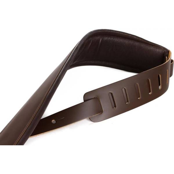 Ремінь для гітари LEVY'S M26PD-DBR_DBR Amped Leather Series (Dark Brown)