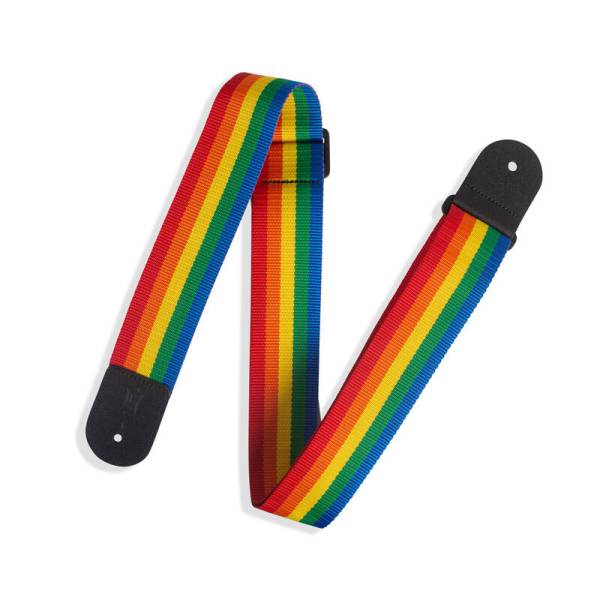 Ремінь для гітари LEVY'S M8POLY-RNB Single Tone Solid Colored Poly Series (Rainbow)