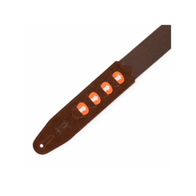Ремінь для гітари Levy's MC2PH-BRN PickPocket Cotton Series (Brown)
