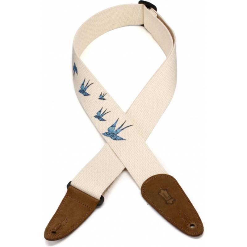 Ремінь для гітари Levy's MC8U-006 Nature Cotton Series (Blue Bird)