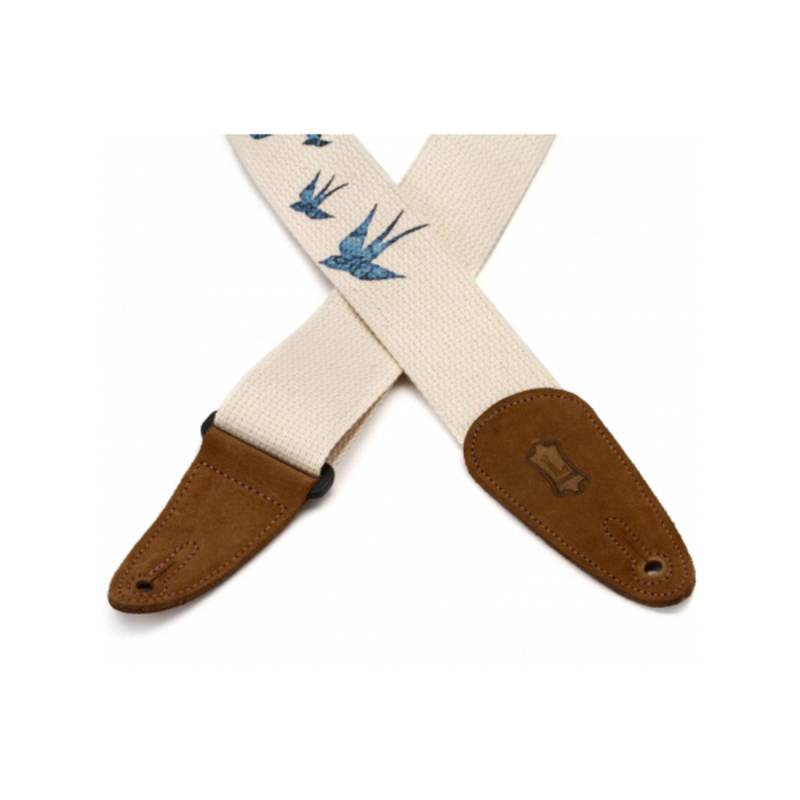 Ремінь для гітари Levy's MC8U-006 Nature Cotton Series (Blue Bird)