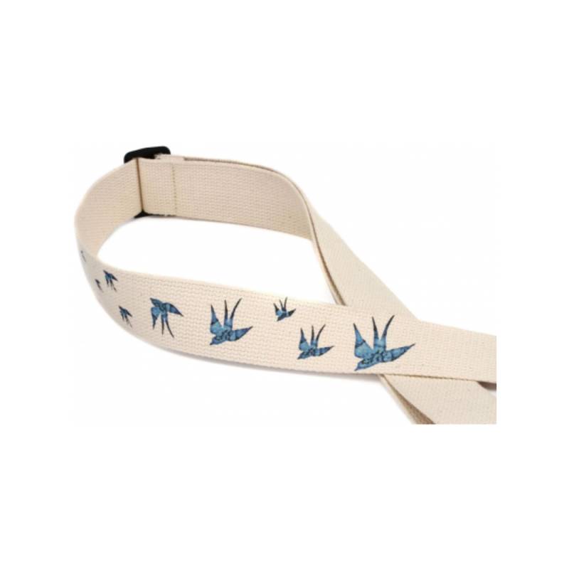 Ремінь для гітари Levy's MC8U-006 Nature Cotton Series (Blue Bird)