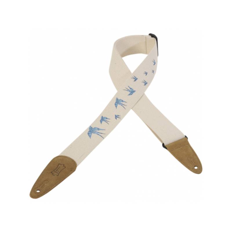 Ремінь для гітари Levy's MC8U-006 Nature Cotton Series (Blue Bird)
