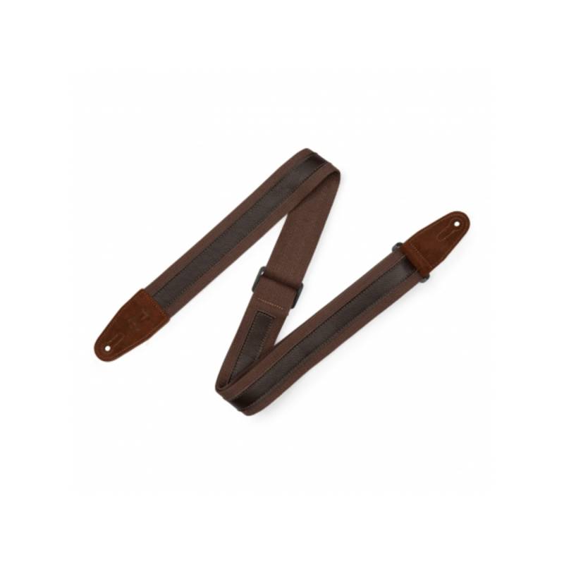 Ремінь для гітари Levy's MC2CG-BRN-DBR Cotton Combo Series (Brown/Dark Brown)