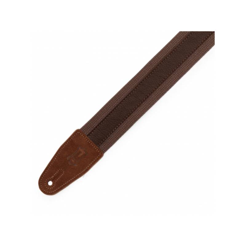 Ремінь для гітари Levy's MC2CG-BRN-DBR Cotton Combo Series (Brown/Dark Brown)