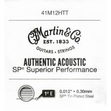 Струна Martin 41M12HTT Authentic Tin Plated Plain Steel .012