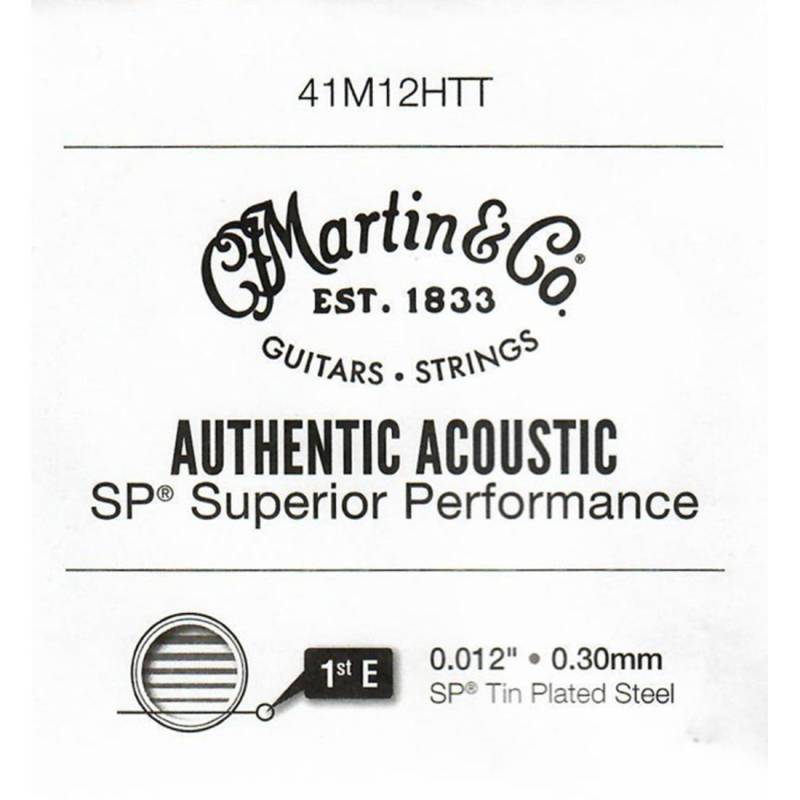 Струна Martin 41M12HTT Authentic Tin Plated Plain Steel .012