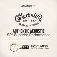 Струна Martin 41M16HTT Authentic Tin Plated Plain Steel .016