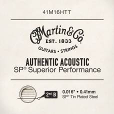 Струна Martin 41M16HTT Authentic Tin Plated Plain Steel .016