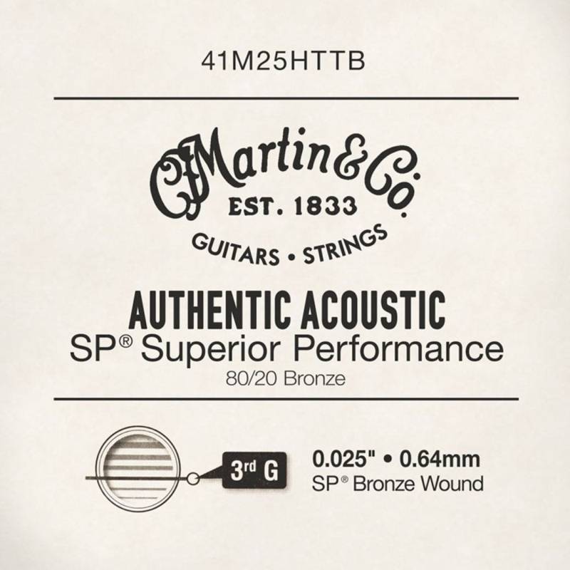 Струна Martin 41M25HTTB Authentic 80/20 Bronze .025
