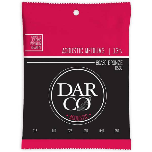 Струни для акустичної гітари Martin D530 Darco 80/20 Bronze Medium 13/56