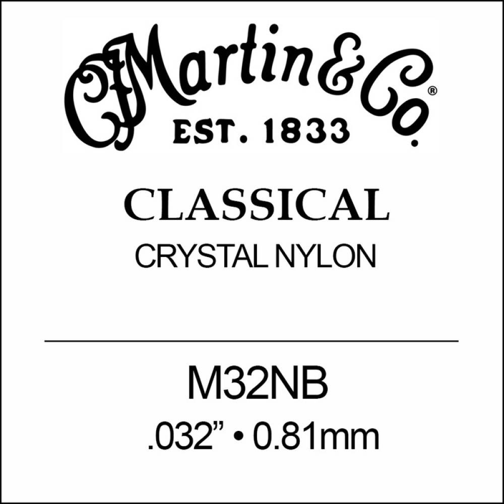 Струна Martin M32NB 2nd Nylon Ball End .032