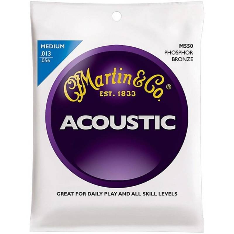 Струны для акустической гитары Martin M550 92/8 Phosphor Bronze Medium 13/56