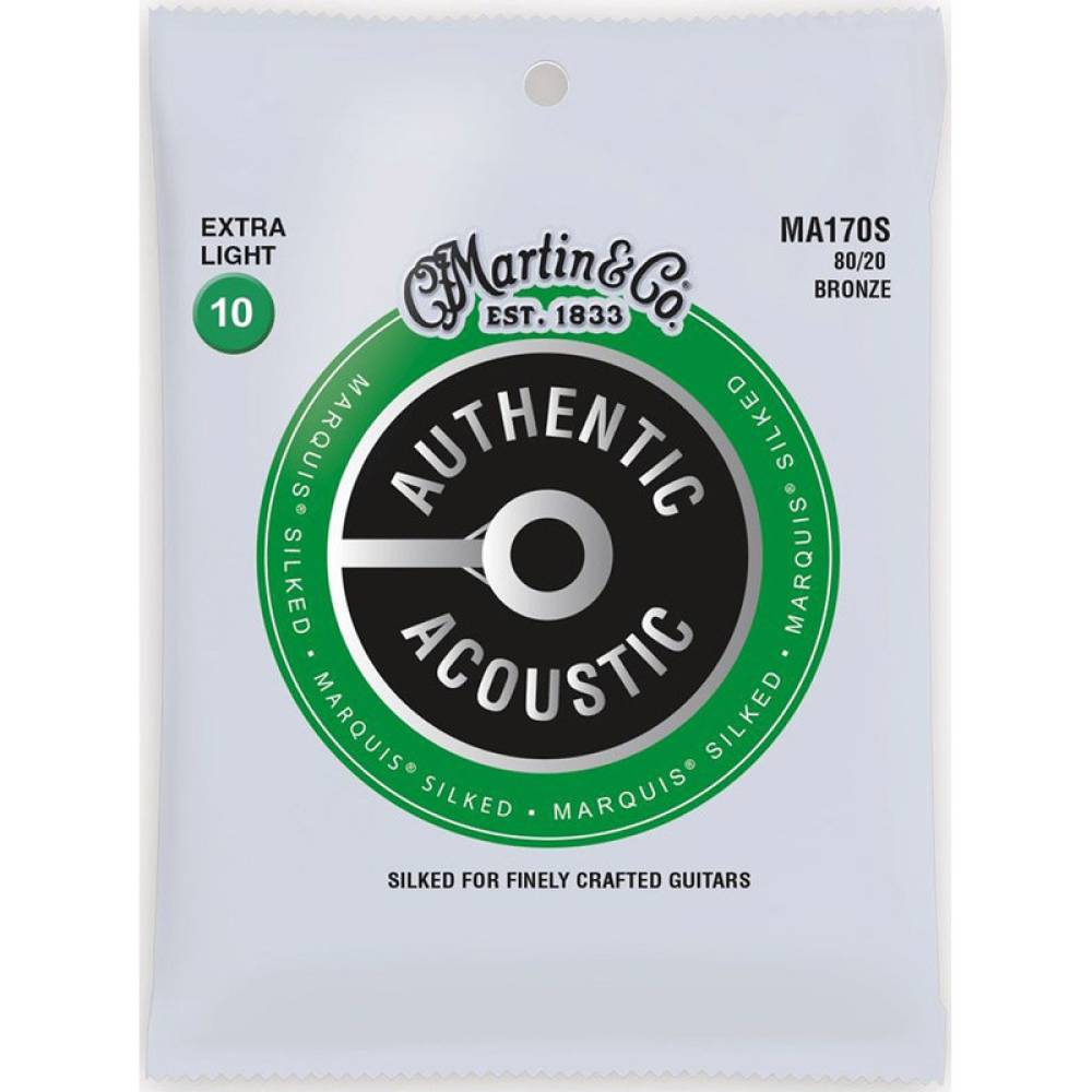 Струны для акустической гитары Martin MA170S Marquis Silked 80/20 Bronze Extra Light 10/47