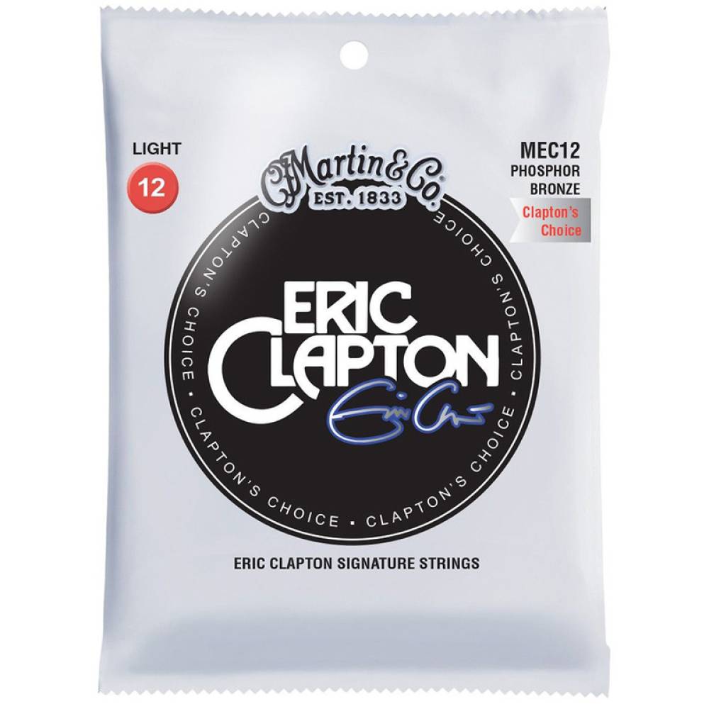 Струни для акустичної гітари Martin MEC12 Clapton's Choice Phosphor Bronze Light 12/54