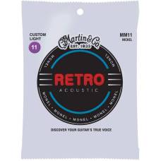 Струни для акустичної гітари Martin MM11 Retro Custom Light 11/52