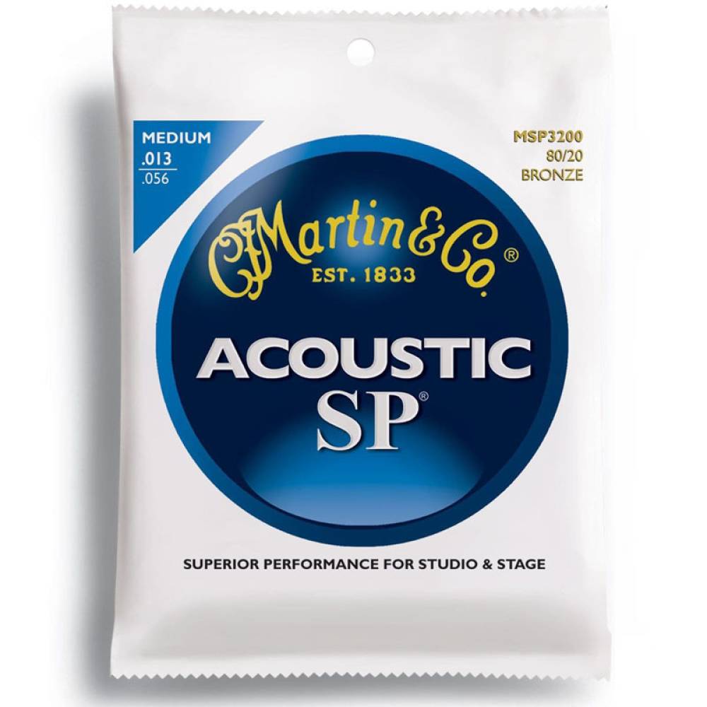 Струны для акустической гитары Martin MSP3200 SP 80/20 Bronze Medium 13/56