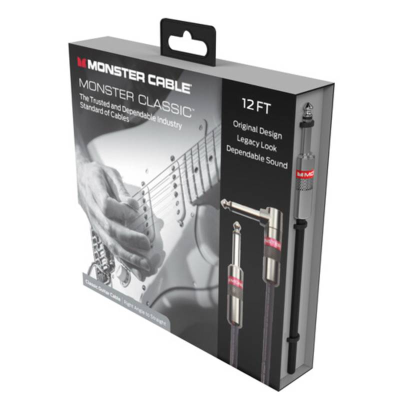 Кабель инструментальный Monster CLAS-I-12AWW Straight Jack - Angled Jack 3.6м.
