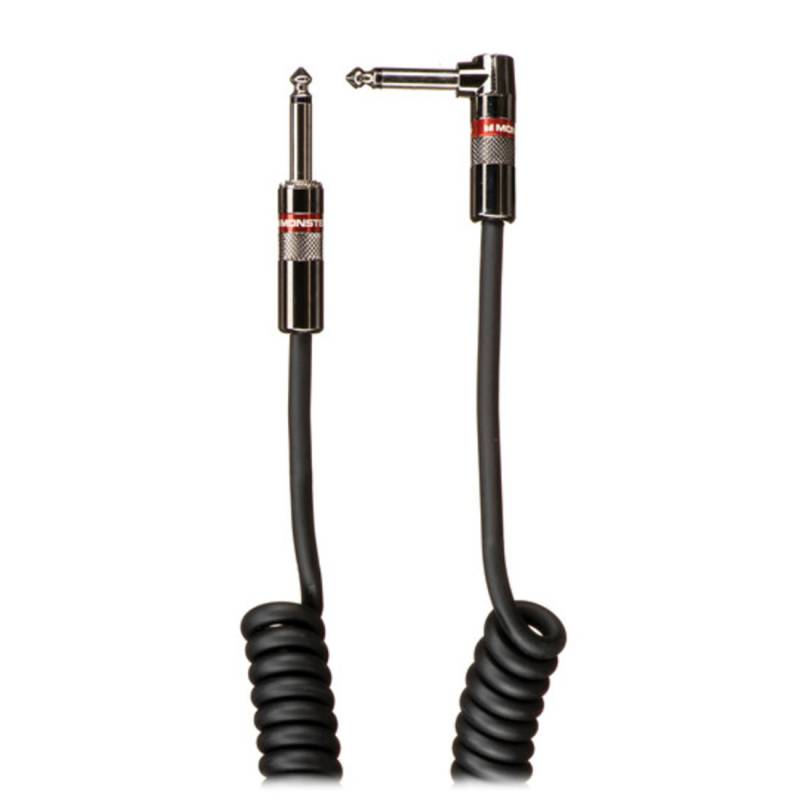 Інструментальний кабель Monster CLAS-I-21ACWW Coiled Cable Straight Jack - Angled Jack 6.4м.