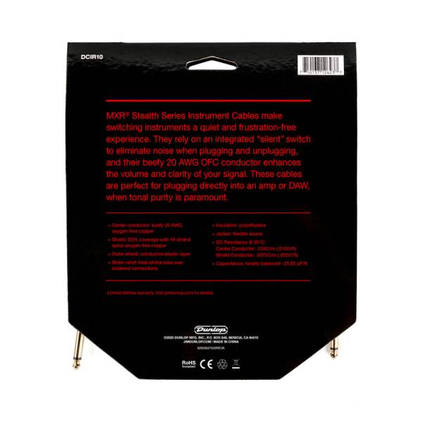 Інструментальний кабель MXR Stealth Series Instrument Cable (10ft)
