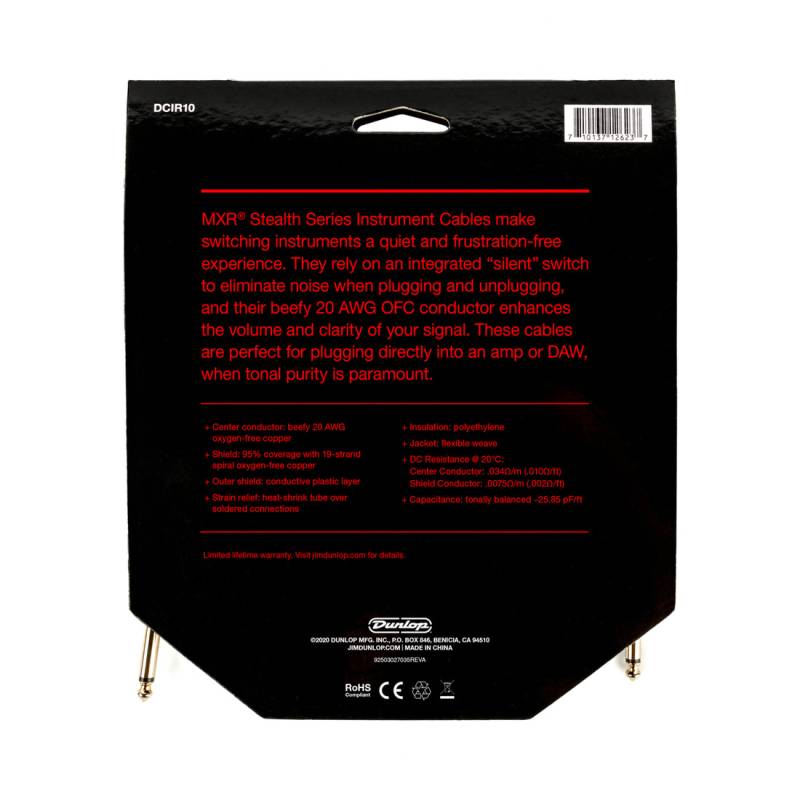 Кабель инструментальный MXR Stealth Series Instrument Cable (10ft)