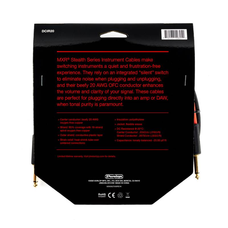 Інструментальний кабель MXR Stealth Series Instrument Cable (20ft)