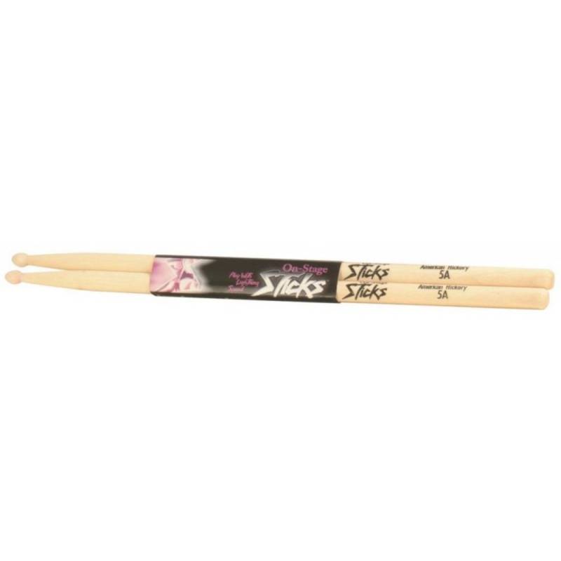 Барабанные палочки On-Stage HW5A Hickory Drum Sticks
