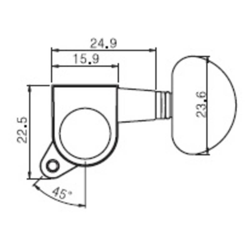 Колки PAXPHIL J-03 3+3 BK (6 шт.)