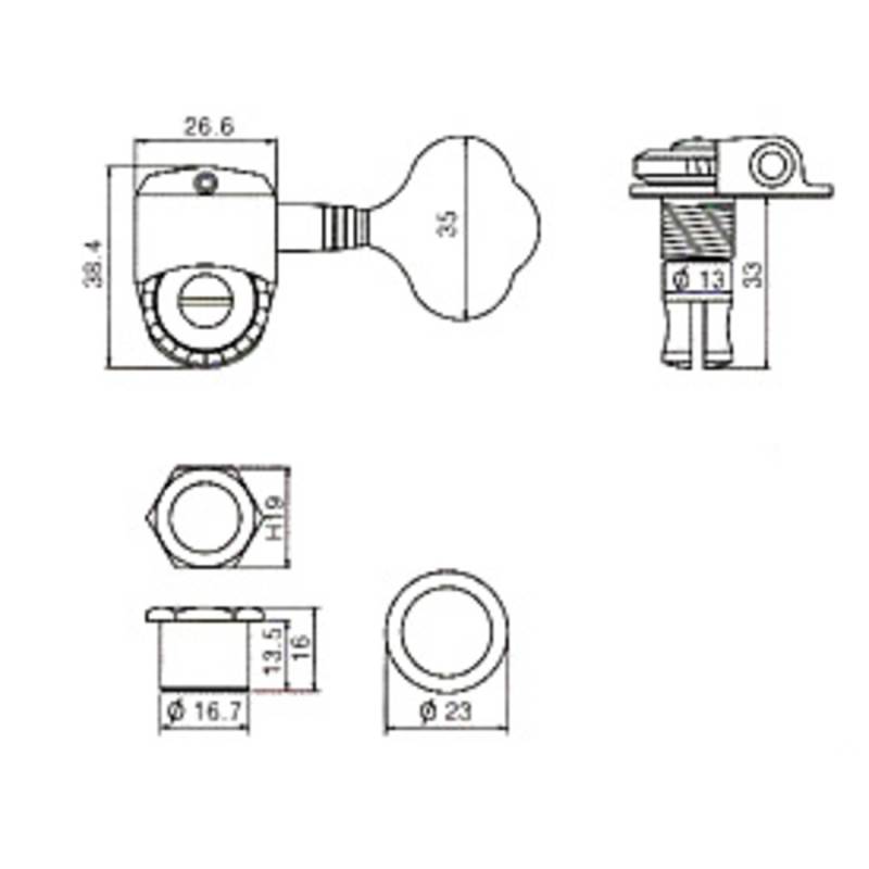 Колки PAXPHIL JB-350 4-in-line CR (4 шт.)