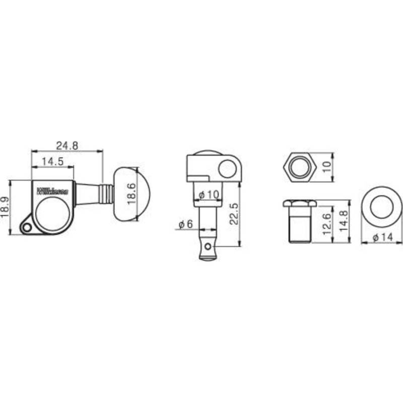 Колки PAXPHIL WJ703M 6-in-line CR (6 шт.)