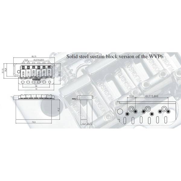 Тремоло PAXPHIL WVP6SB (Chrome)