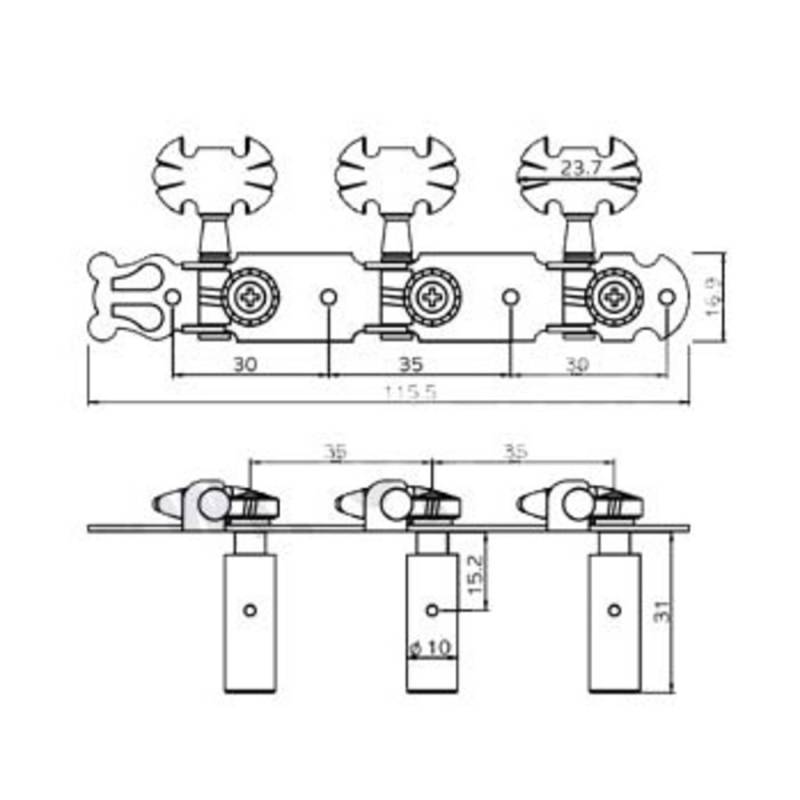 Колки PAXPHIL JC79 GD (6 шт.)
