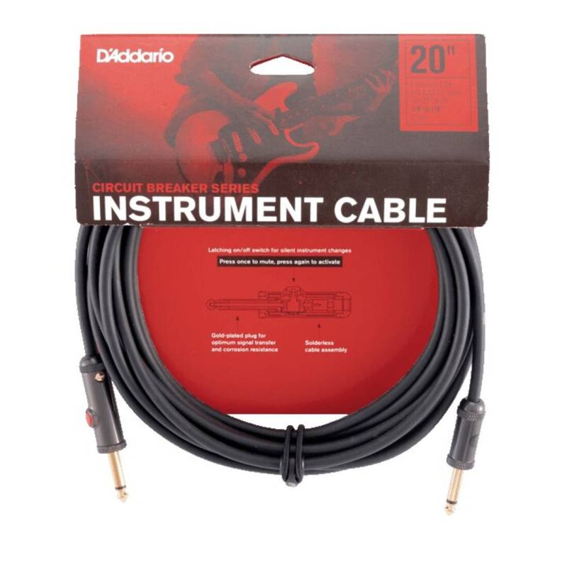 Кабель инструментальный D'ADDARIO PW-AGL-20 Curcuit Breaker Latching Switch (6m)