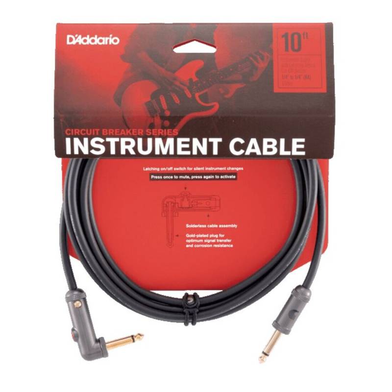 Кабель инструментальный D'ADDARIO PW-AGLRA-10 Curcuit Breaker Latching Switch (3m)