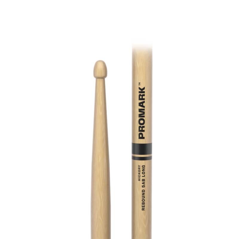 Барабанные палочки Promark REBOUND 5AB Long Lacquered Hickory Acorn Wood Tip