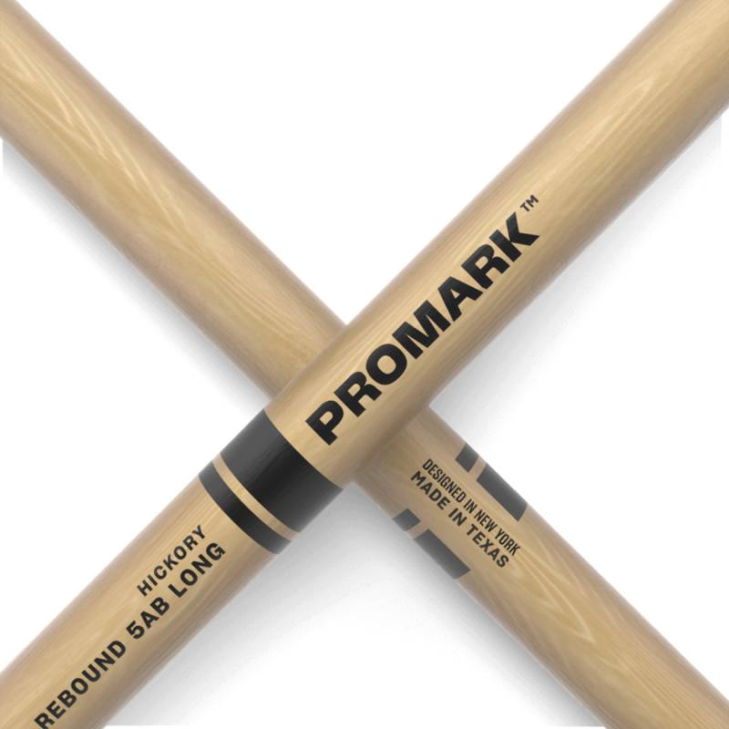 Барабанные палочки Promark REBOUND 5AB Long Lacquered Hickory Acorn Wood Tip