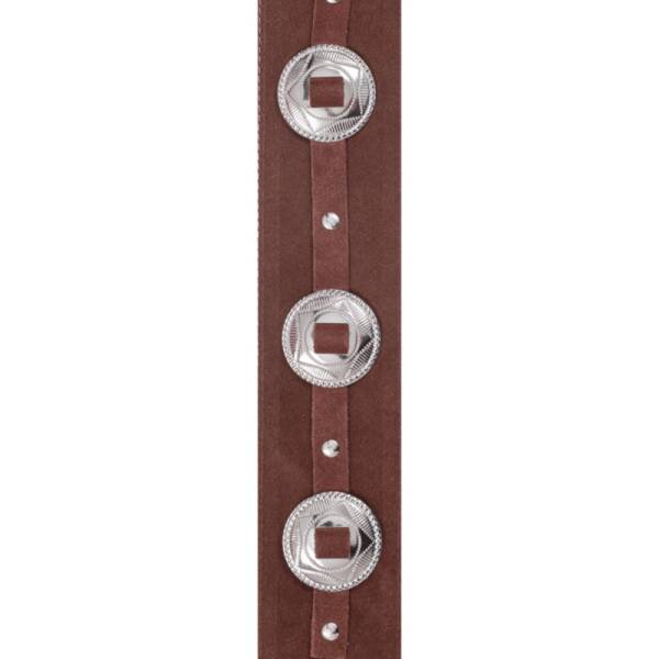 Ремінь для гітари D'ADDARIO DELUXE LEATHER GUITAR STRAP (CONCHOS, BROWN)