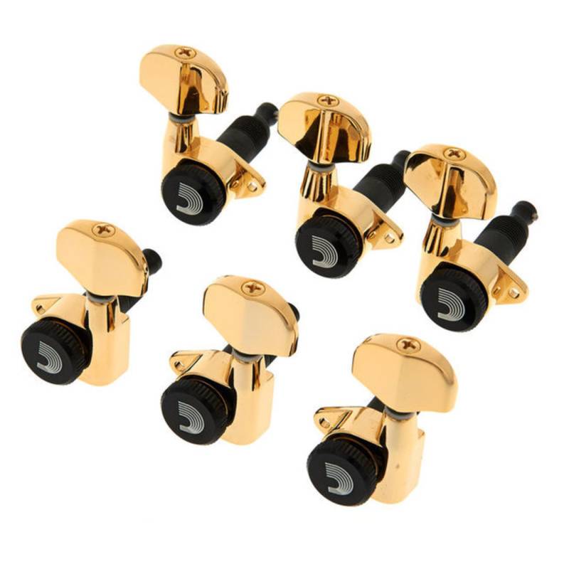 Колки D'ADDARIO PWAT-333L AUTO-TRIM TUNING MACHINES (3 Per side, Gold) (6 шт.)