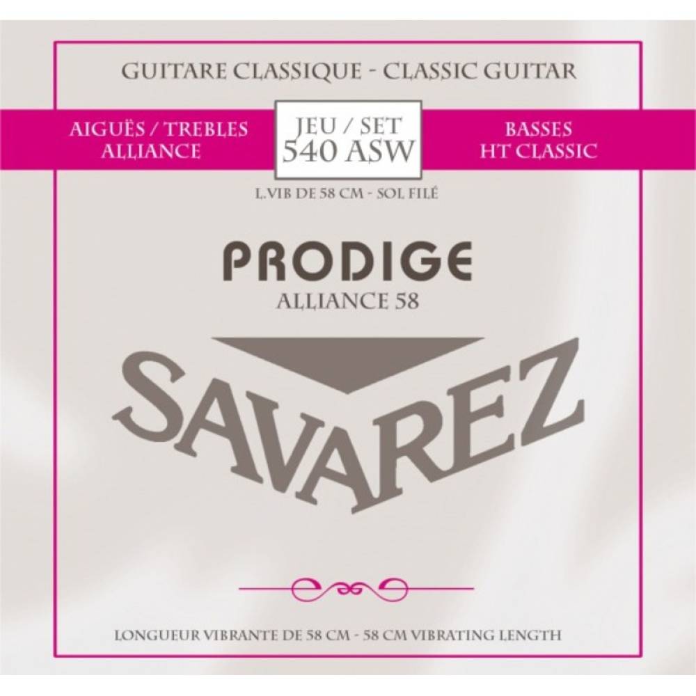 Струны для классической гитары Savarez 540ASW Prodige 58 cm