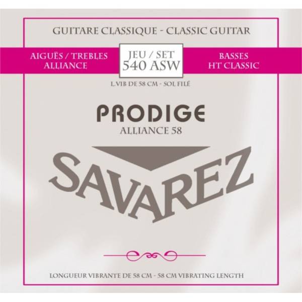 Струни для класичної гітари Savarez 540ASW Prodige 58 cm