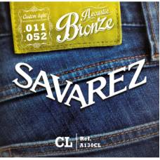 Струны для акустической гитары Savarez A130CL Bronze Custom Light 11/52